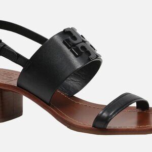 Tory Burch Lowell 2 45mm Size 9 Black Leather Sandals